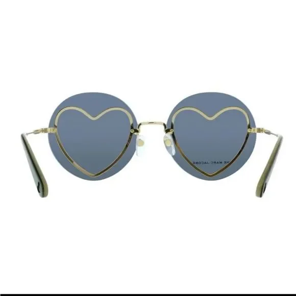 Marc Jacobs Round Shape 59MMAcetate Sunglasses With Gold Hearts For Wo…